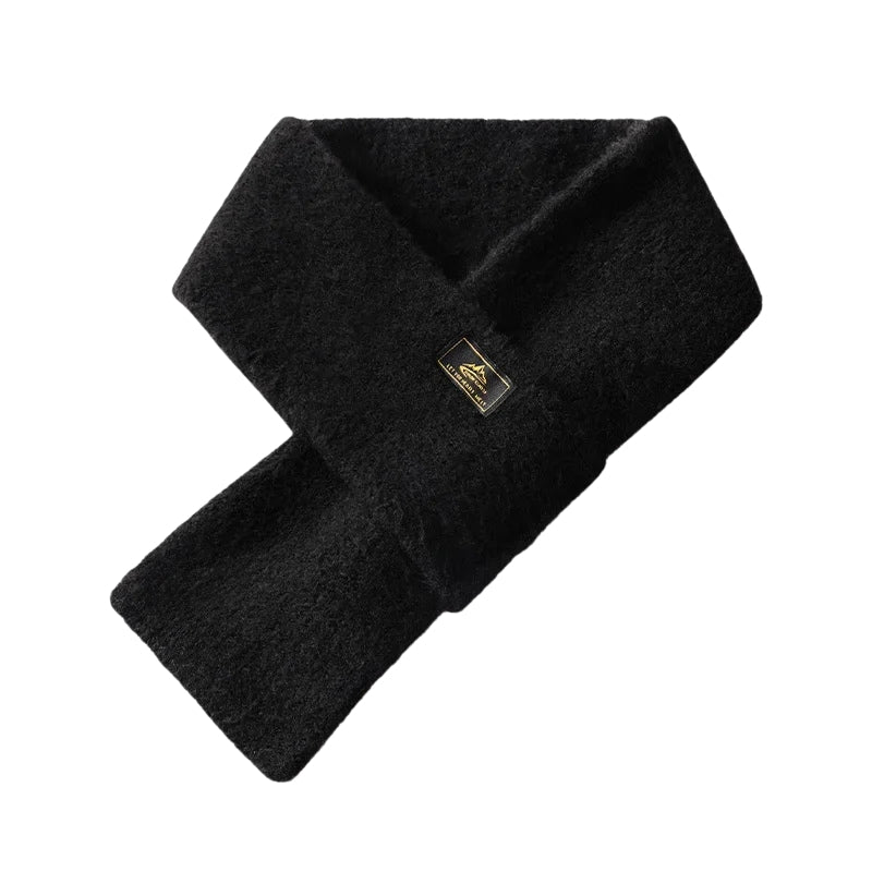 Echarpe Homme Duveteuse - Noir Charbon - 77*11cm