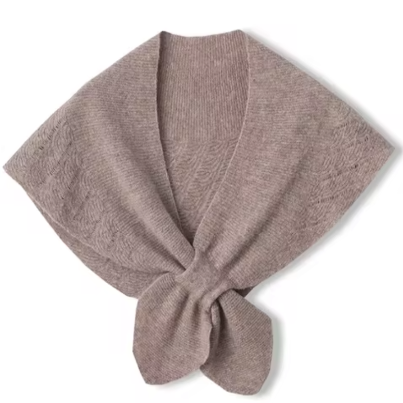 Châle en Laine Femme Taupe 125*40cm