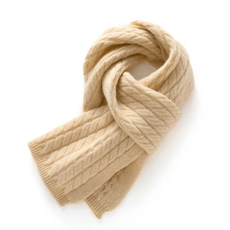 Écharpe En Cachemire Beige pour Femme Beige 152*15cm