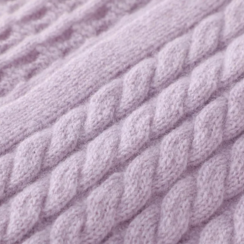 Écharpe En Cachemire Violet pour Femme Lavande 152*15cm