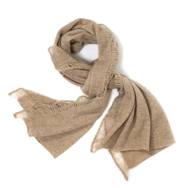 Châle Cachemire Luxe Beige Sable 170*53cm