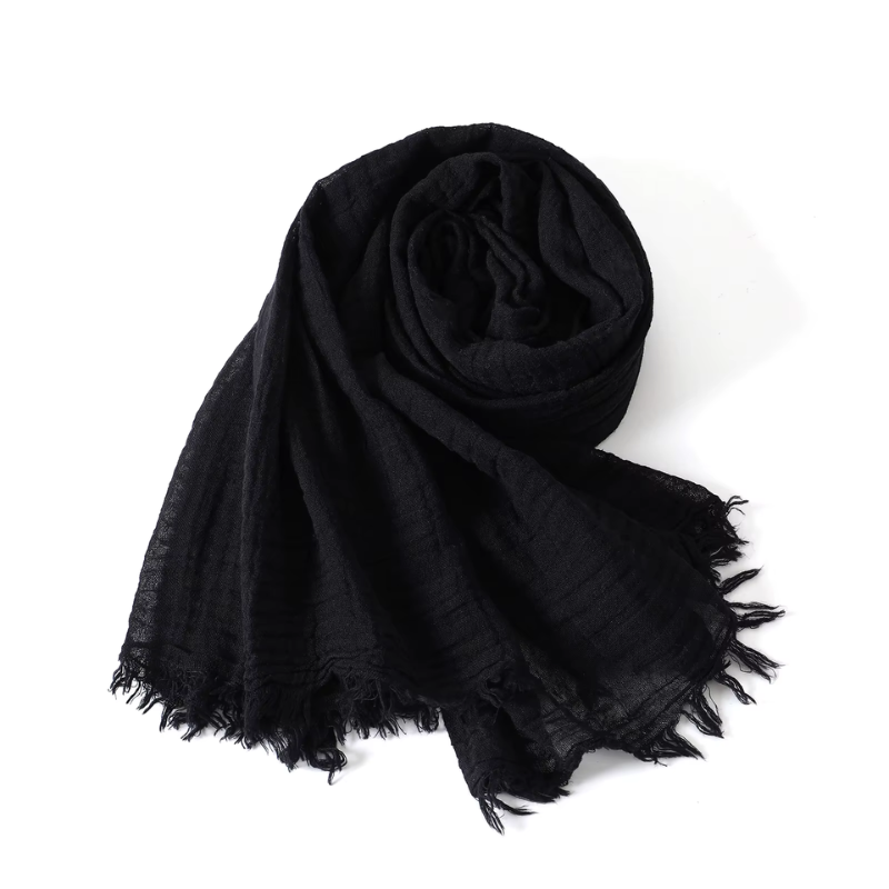 Chèche en Coton - Noir - 200*70cm