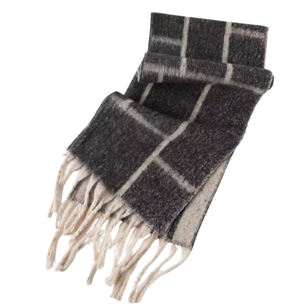 Grosse Echarpe Femme Douce - Gris - 220x42cm