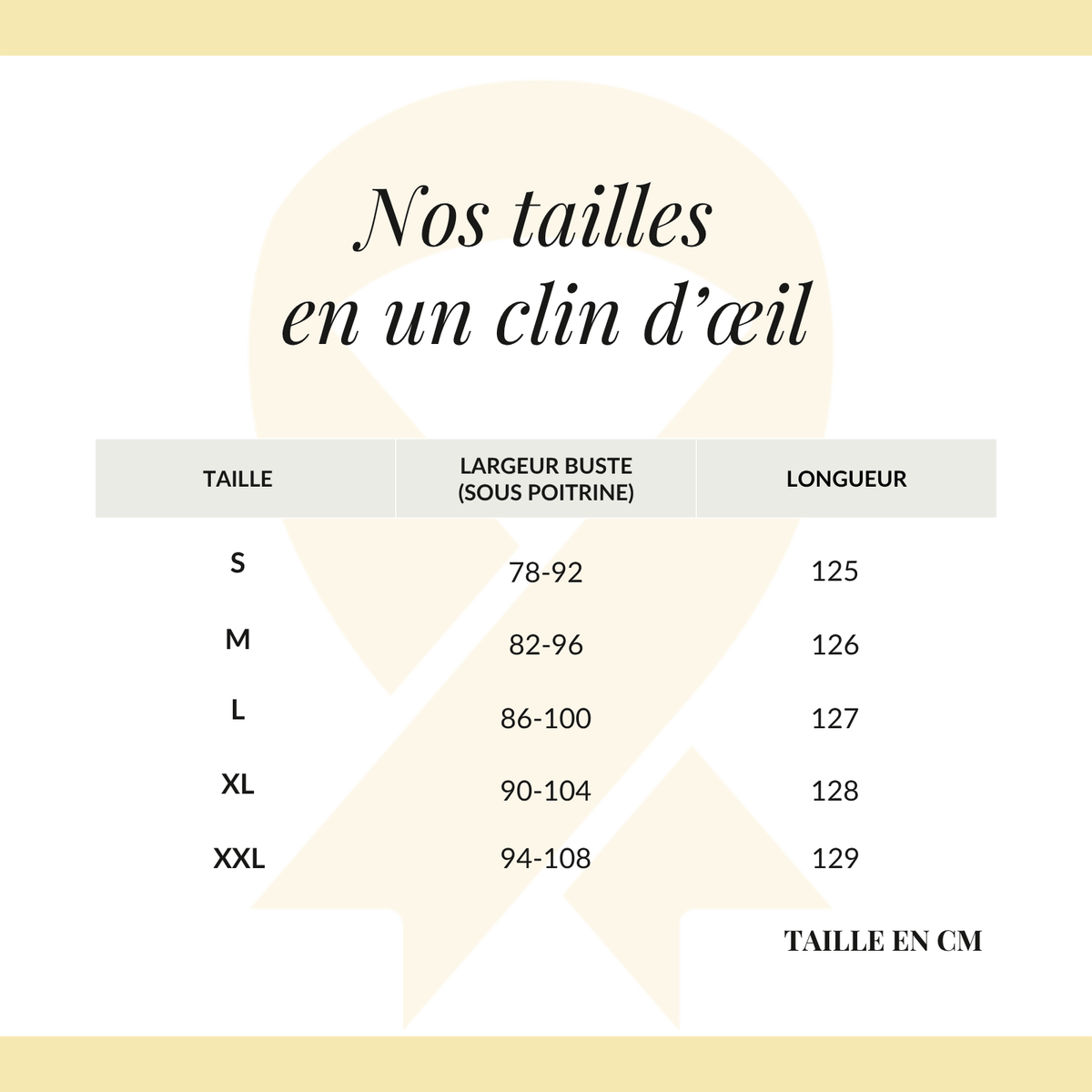 Robe Bohème Longue Col V Bas Asymétrique Bretelles guide des dimensions - Beige - Blanc