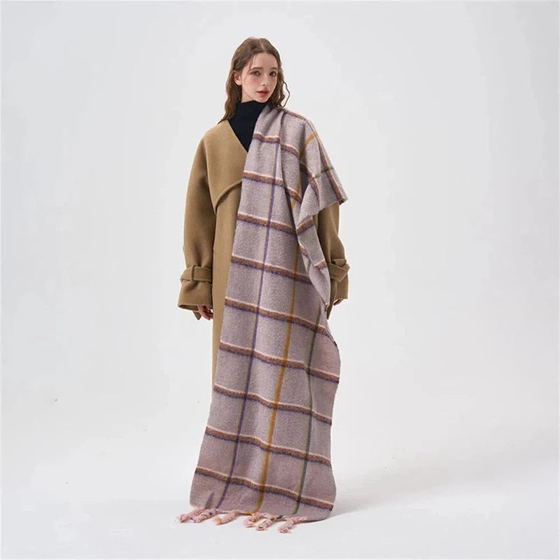 Maxi Echarpe Plaid Gris 50x205cm