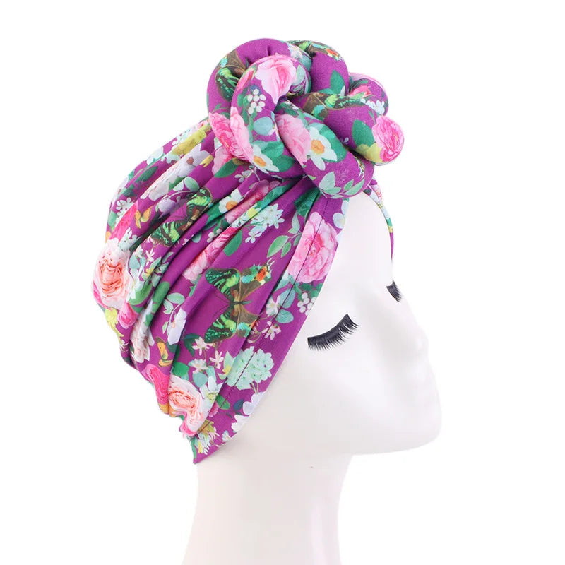 Foulard Africain Femme Violet et Vert