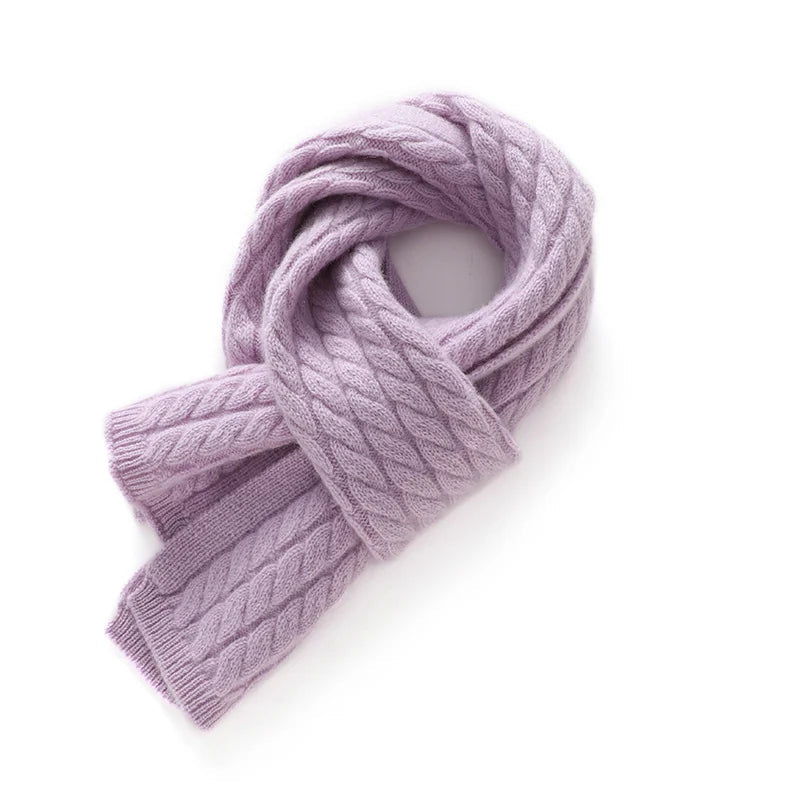 Écharpe En Cachemire Violet pour Femme Lavande 152*15cm