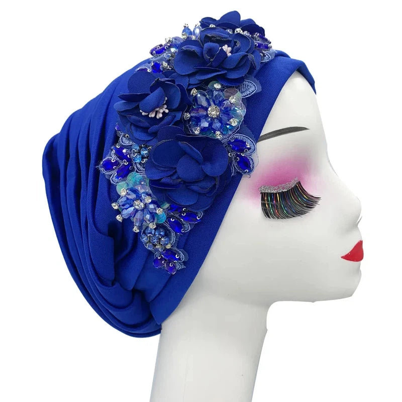Foulard Africain Mariage Bleu Nuit
