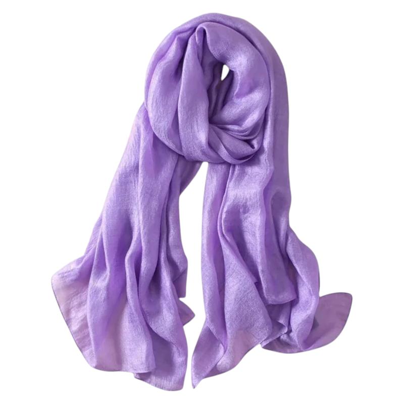 Echarpe Fantaisie Satin - Violet Clair - 180*90cm