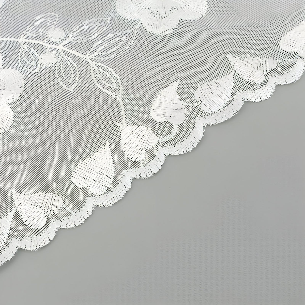 Châle Blanc Dentelle détail de la dentelle - Blanc