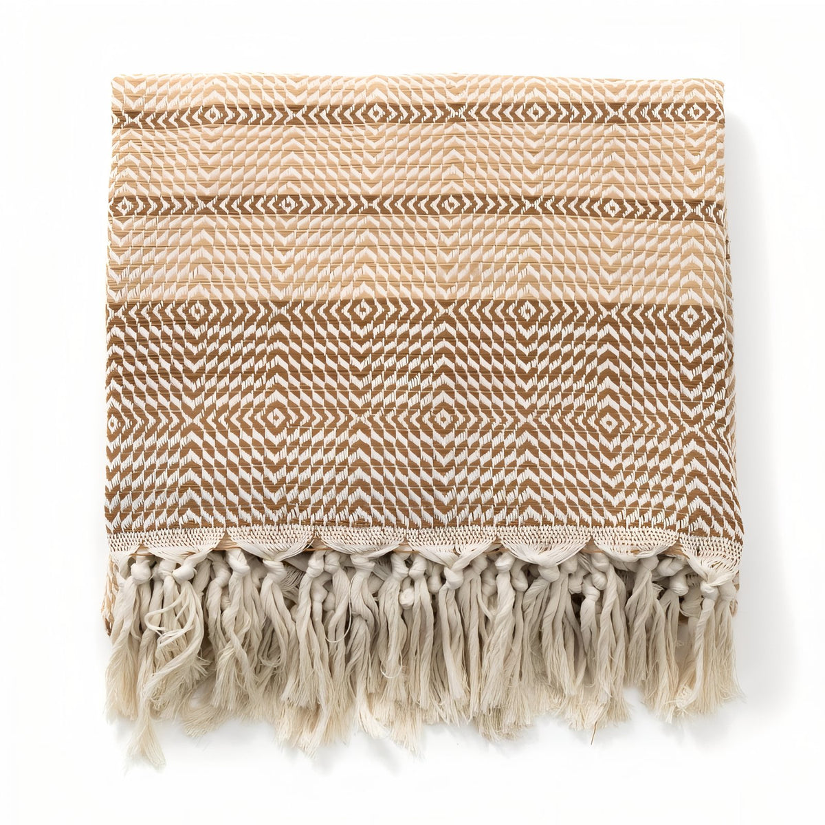 Fouta de Plage Nid d'Abeille - Marron - 130x180cm