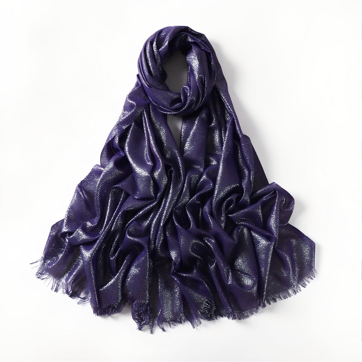 Echarpe Pailletée Femme - Violet Foncé - 200*80cm