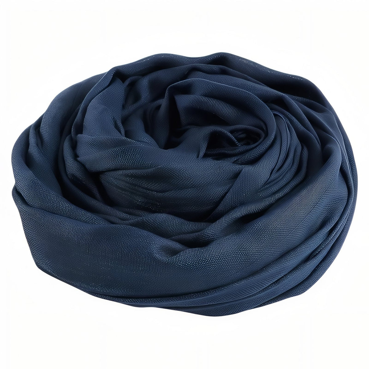 Chèche Coton De Lin Uni - Bleu Marine - 195*95cm