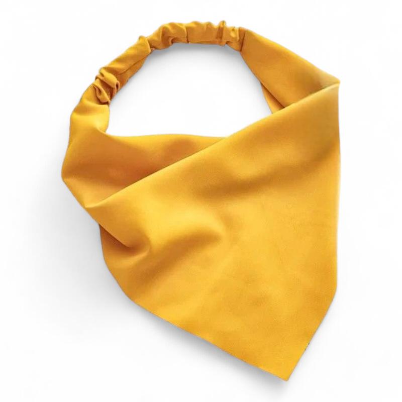 Bandeau Triangle Cheveux Jaune Moutarde 