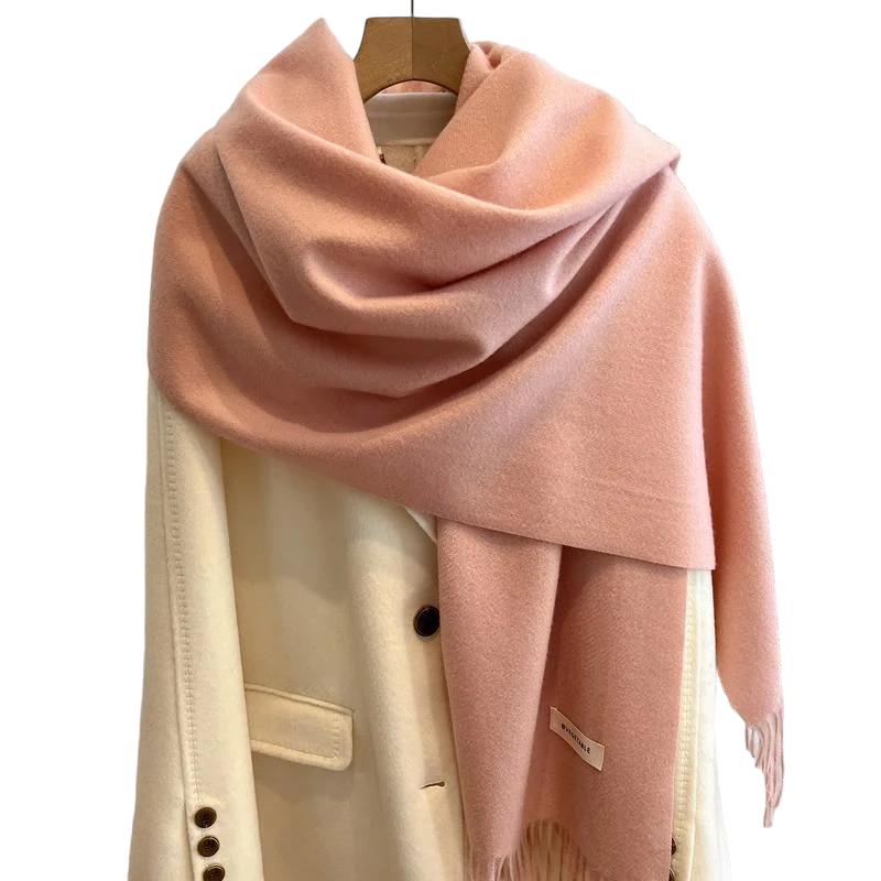 Echarpe à Franges Rose Doux 70*200cm