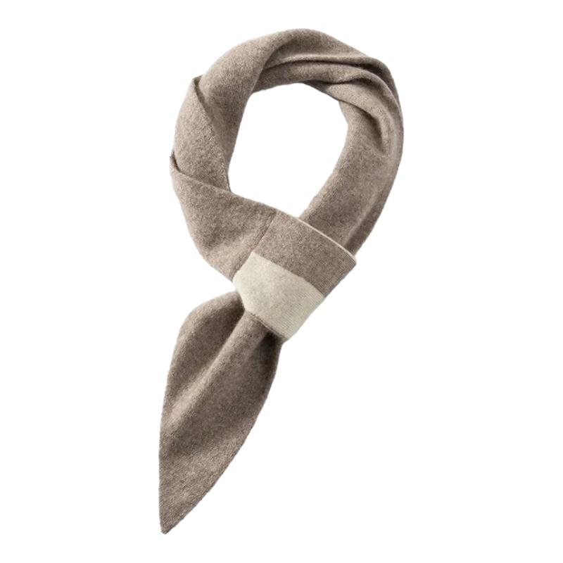 Echarpe en Laine pour Homme Gris Sable 100*17cm