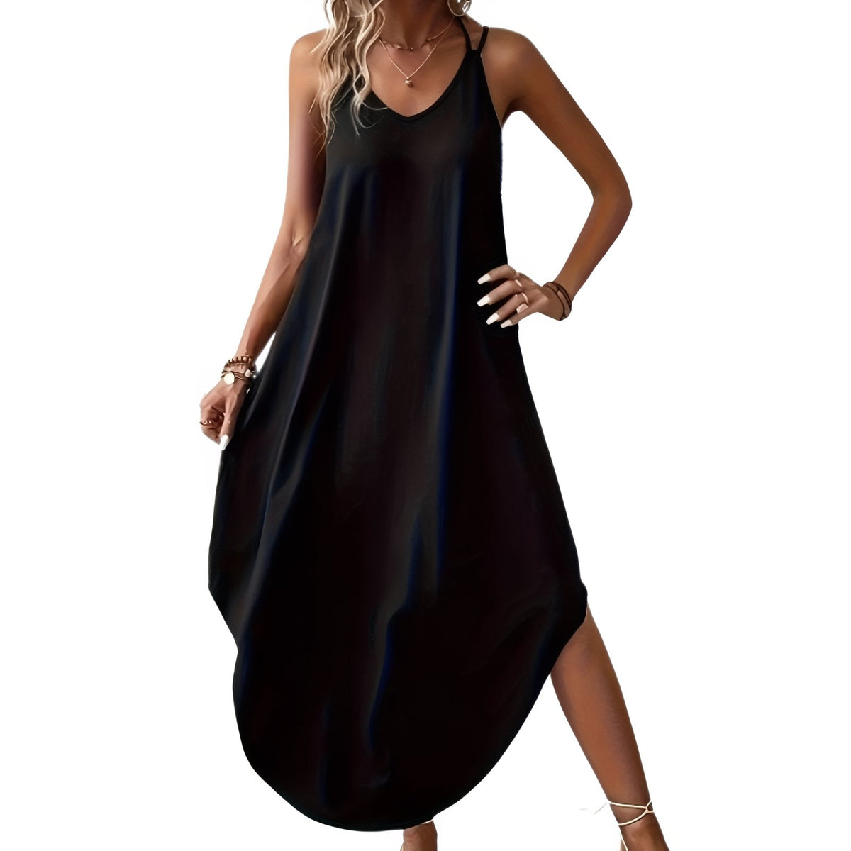 Robe de Plage Noire - Noir
