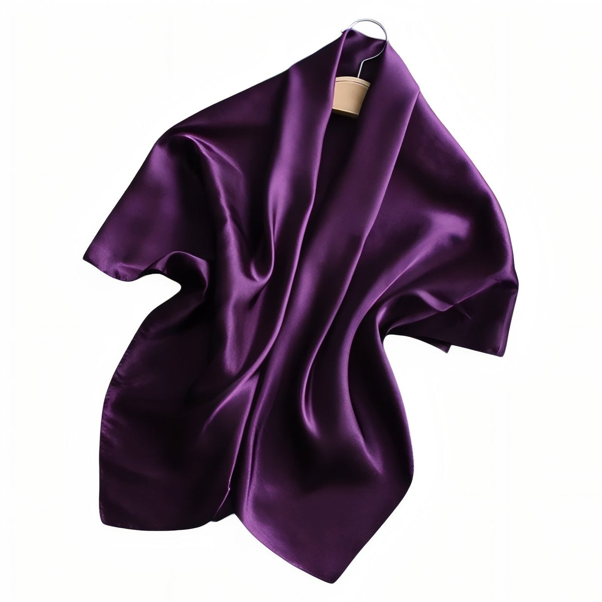 Petit Châle Etole de Soirée - Violet Profond - 90x90cm