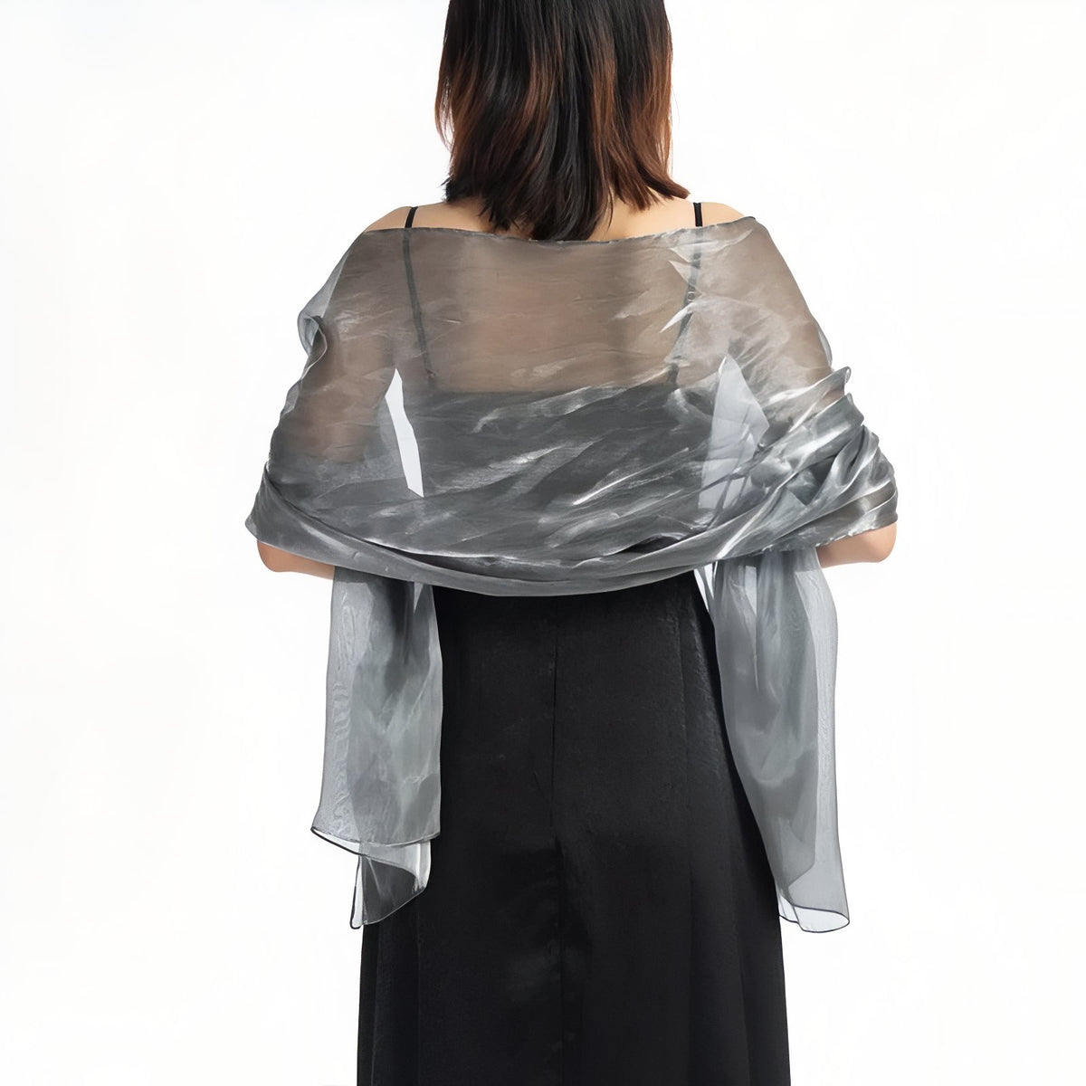 Etole Châle Pour Mariage - Gris Foncé - 170*70cm