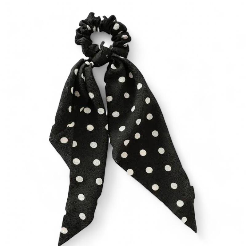 Chouchou à Pois Noir et Blanc 
