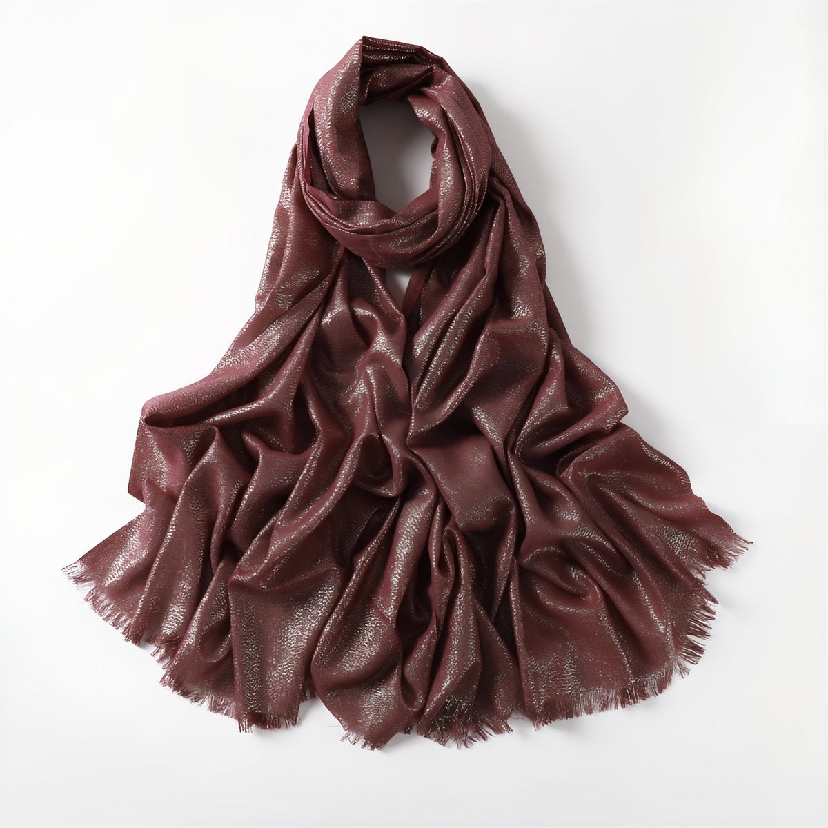 Echarpe Pailletée Femme - Bordeaux - 200*80cm