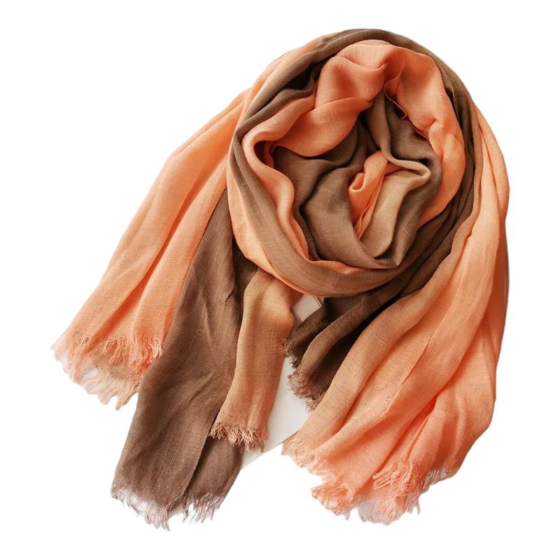 Chèche Foulard Pêche et Chocolat 90*190cm