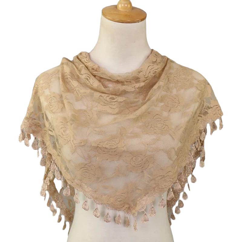 Châle Transparent Mariage Beige 150*50cm