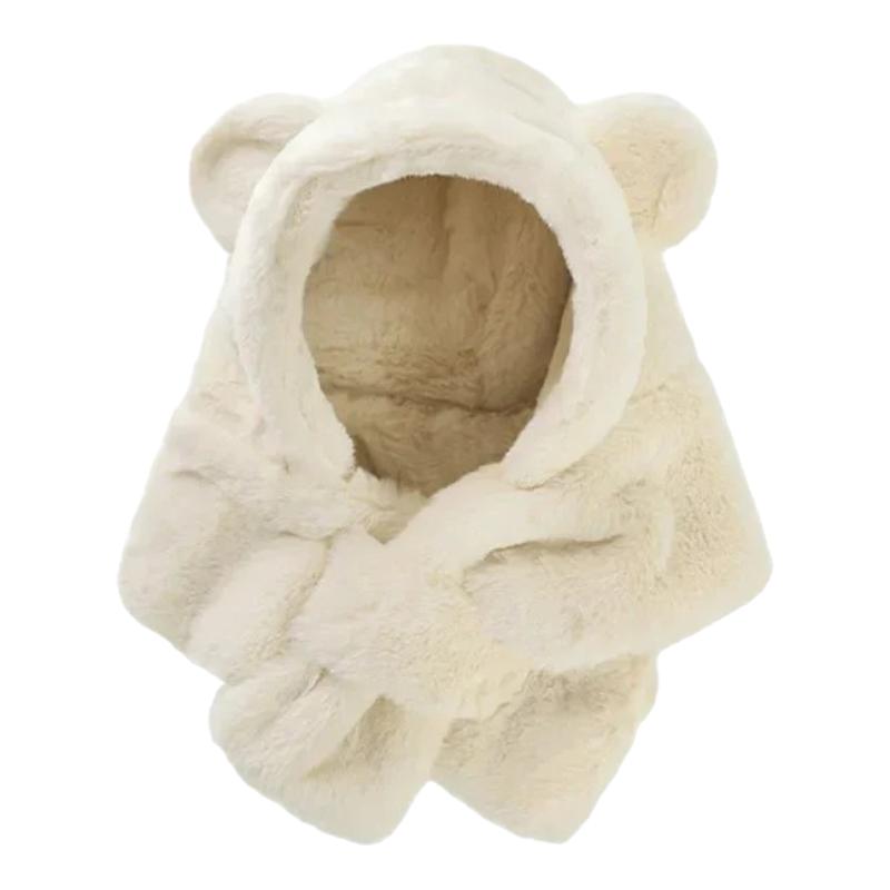 Capuche Echarpe Enfant Crème 46-50cm / 6-24 mois
