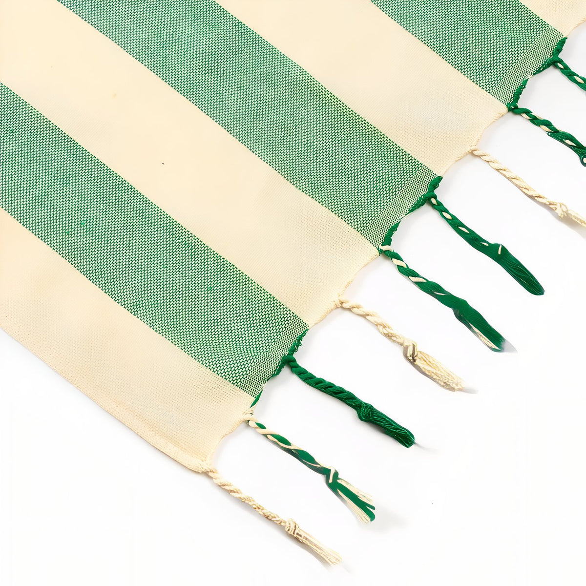 Drap de Plage Fouta détail des franges - Orange - Jaune - Bleu Ciel - Violet - Rose - Rouge - Vert - Gris Clair - Gris Foncé - Bleu Marine
