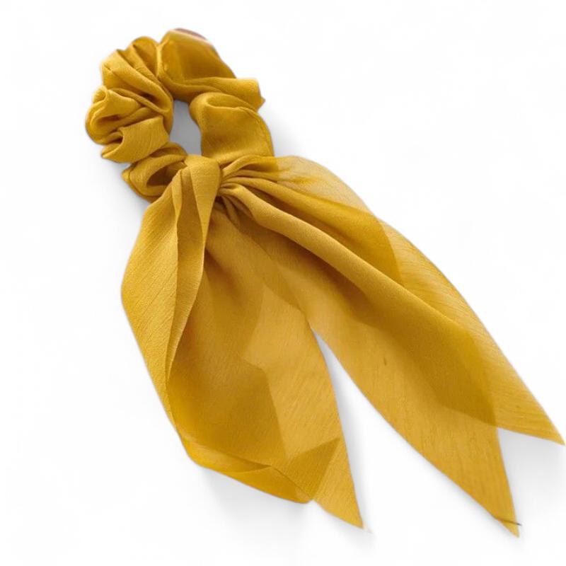 Foulard à Cheveux Chouchou Jaune Moutarde 