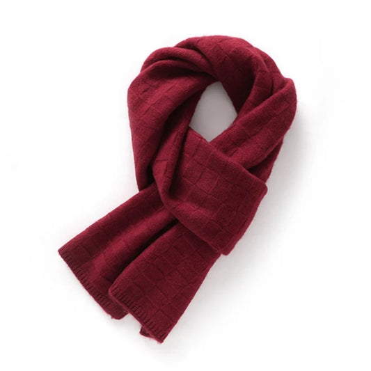 Écharpe Cachemire Luxe Femme - Bordeaux - 160*25cm