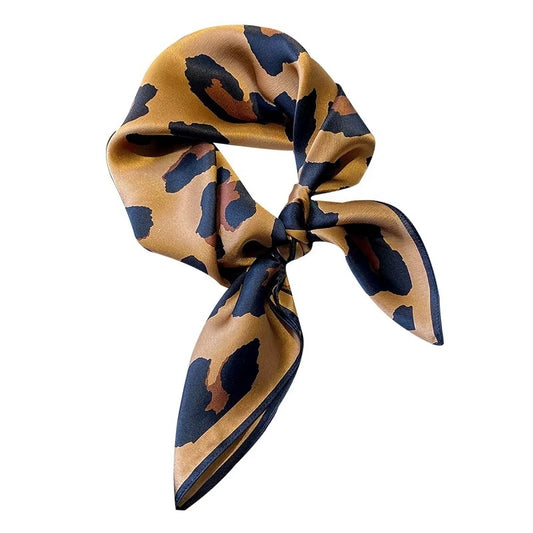 Foulard Femme Motif Léopard - Marron - 70x70cm