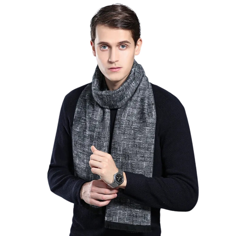 Echarpe Cachemire Homme Grise 