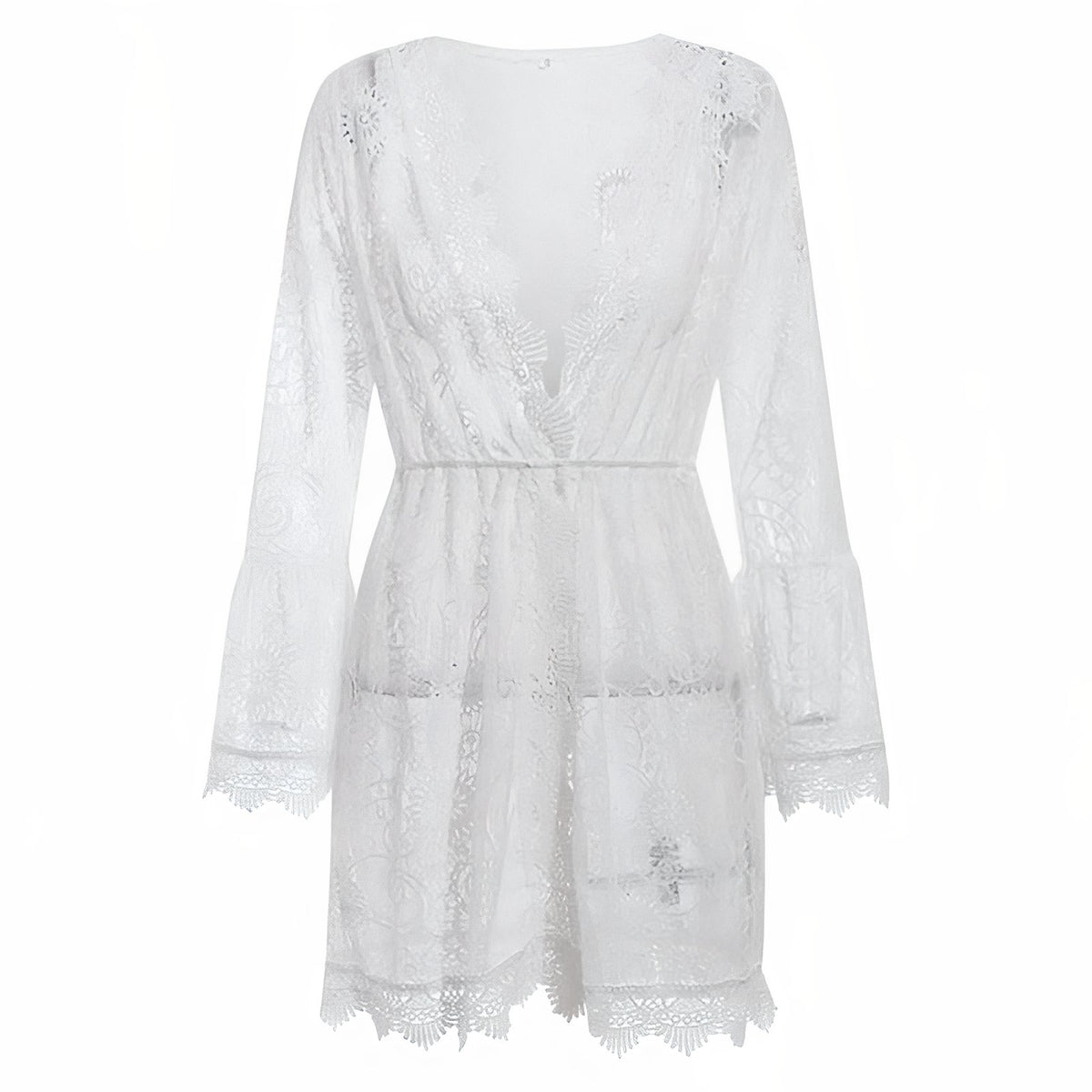 Robe Paréo Dentelle - Blanc
