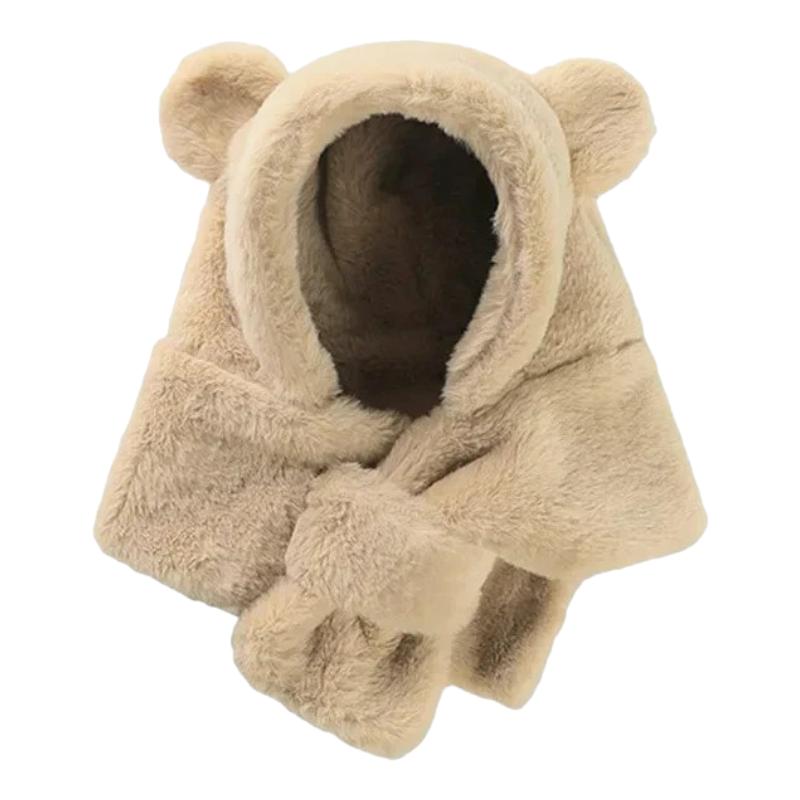 Capuche Echarpe Enfant Beige 46-50cm / 6-24 mois