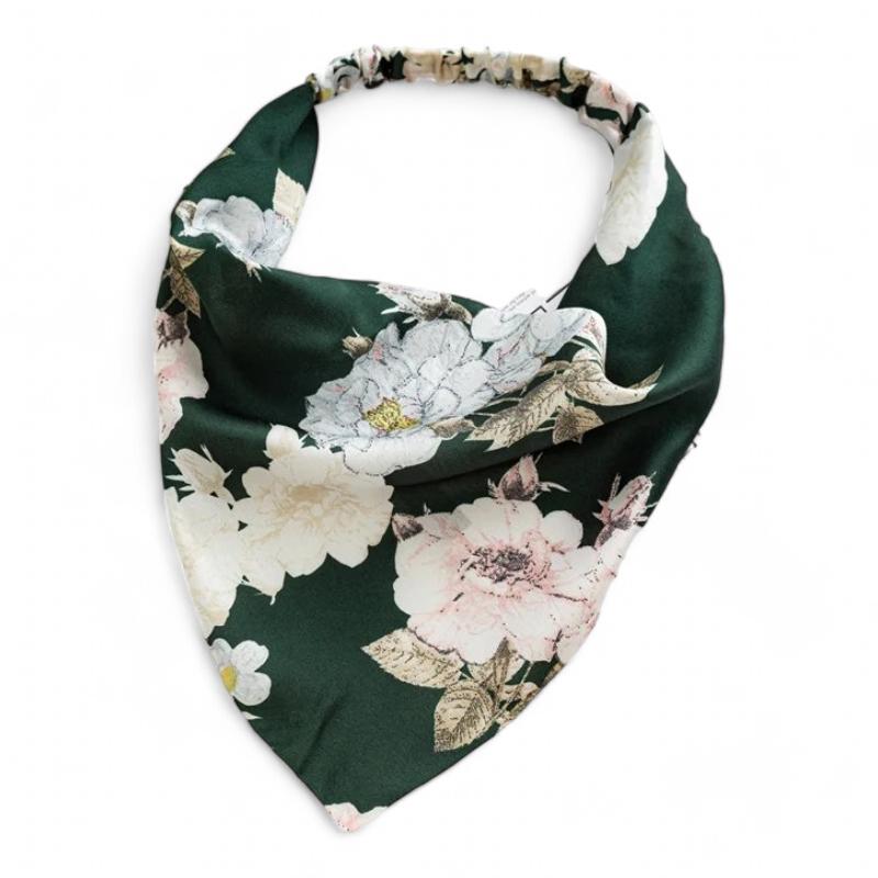 Bandeau Pour Les Cheveux Vert Foncé et Rose 