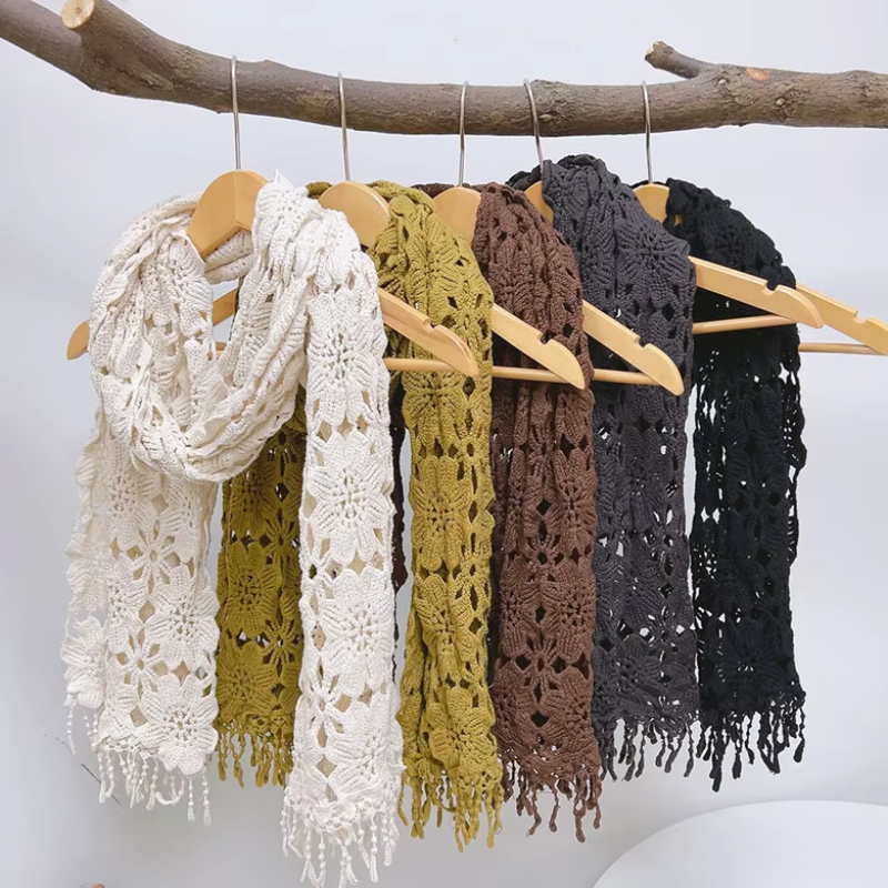 Echarpe Dentelle Crochet 