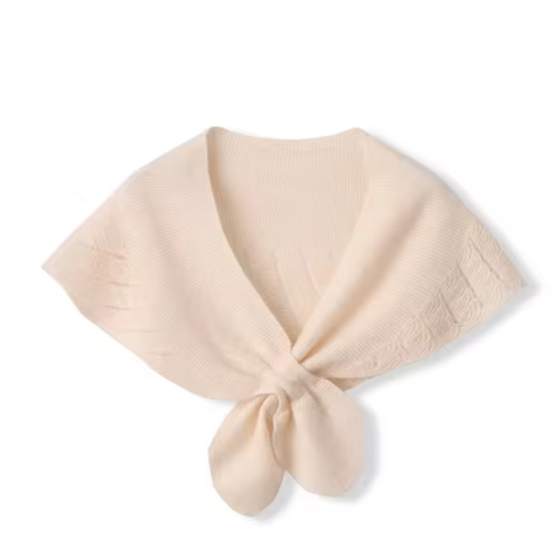 Châle en Laine Femme Crème 125*40cm