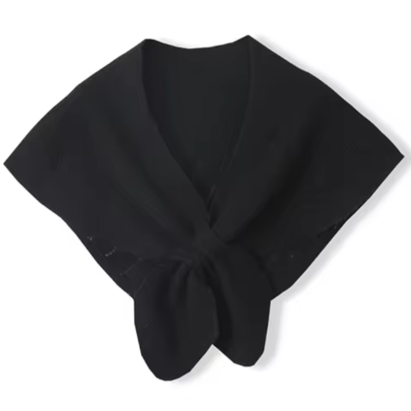 Châle en Laine Femme Noir 125*40cm