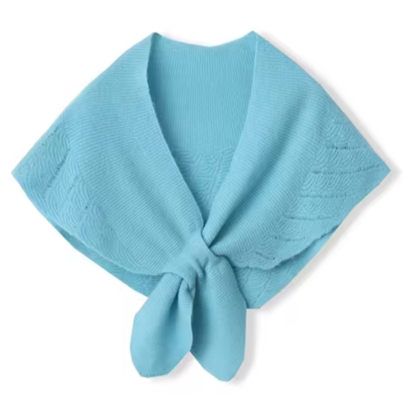 Châle en Laine Femme Bleu Ciel 125*40cm