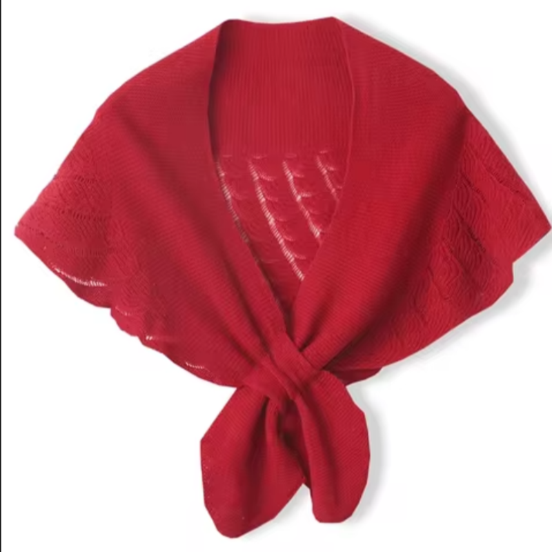 Châle en Laine Femme Rouge Foncé 125*40cm