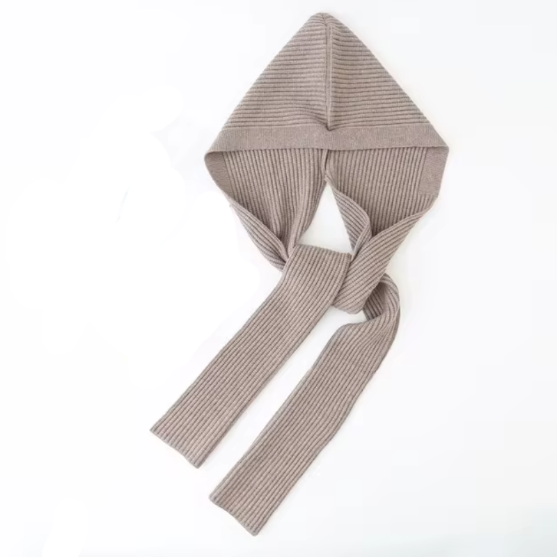 Echarpe Col Capuche Femme Taupe 56-58cm