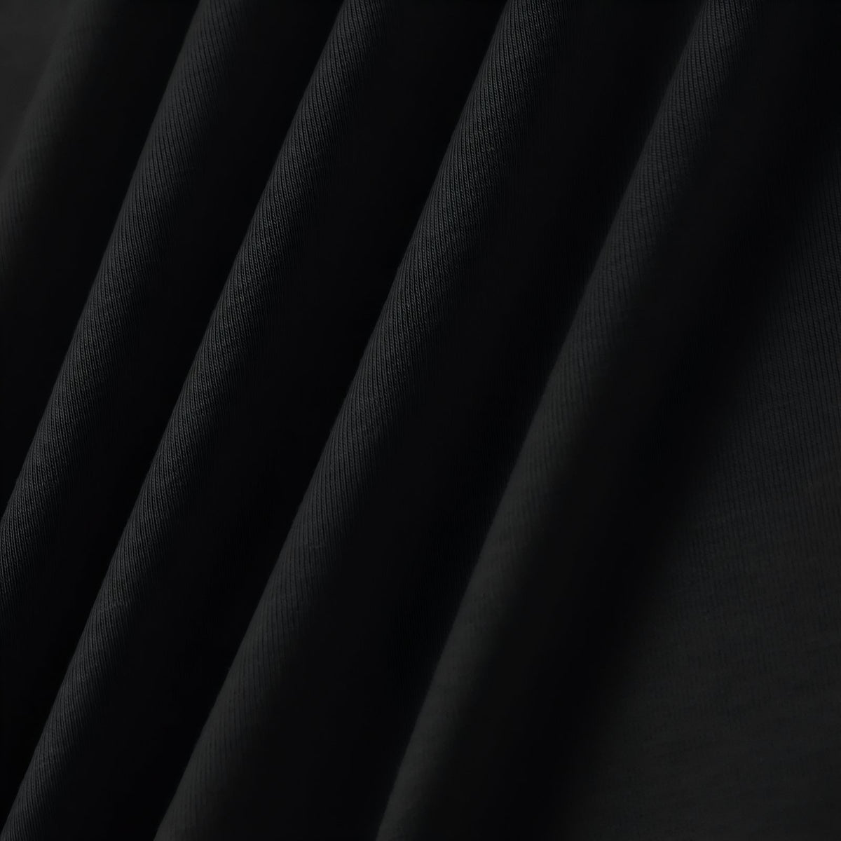 Robe de Plage Noire gros plan tissu plié - Noir