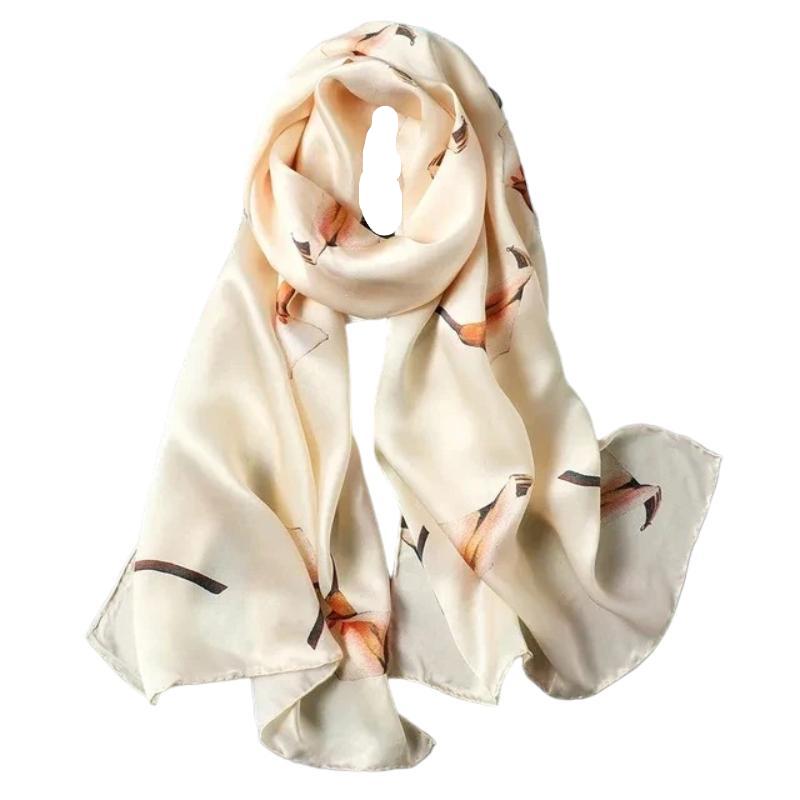 Etole Soie Chic Beige et Pêche 172*55cm