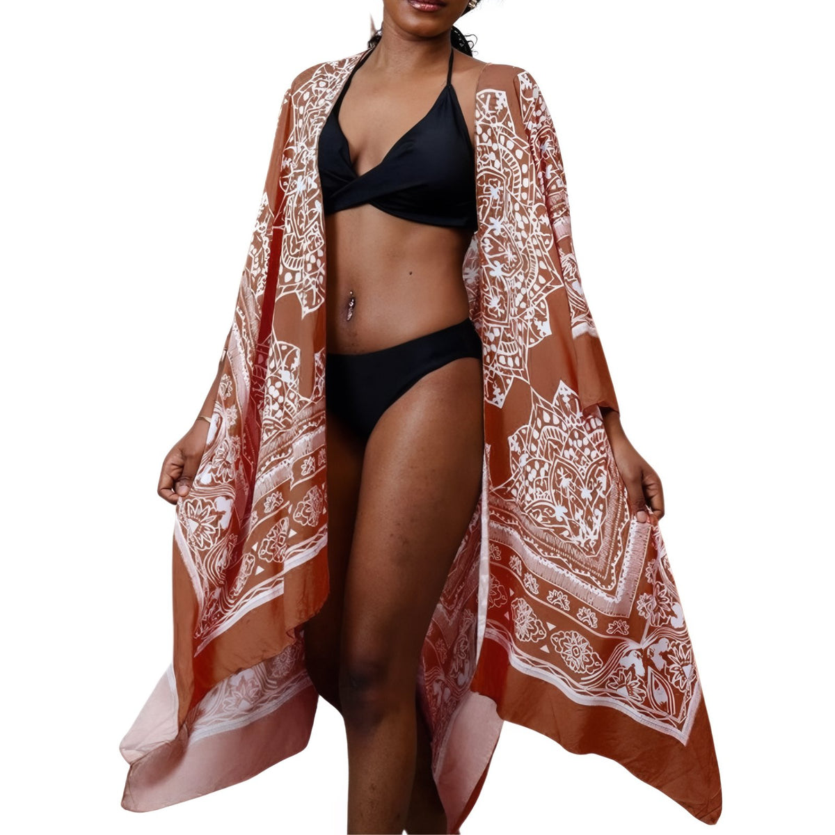 Kimono Court Vintage Ethnique - Rouge - Unique