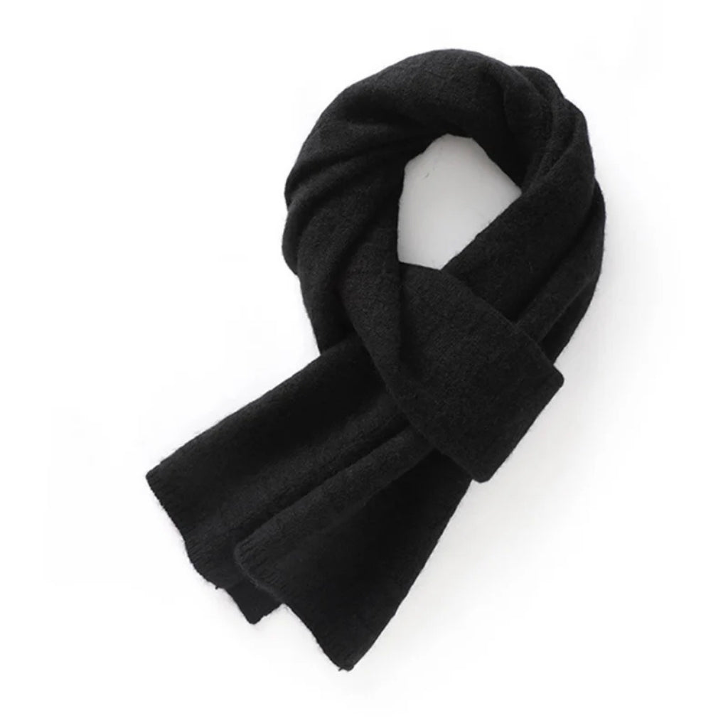 Écharpe Cachemire Luxe Femme - Noir - 160*25cm
