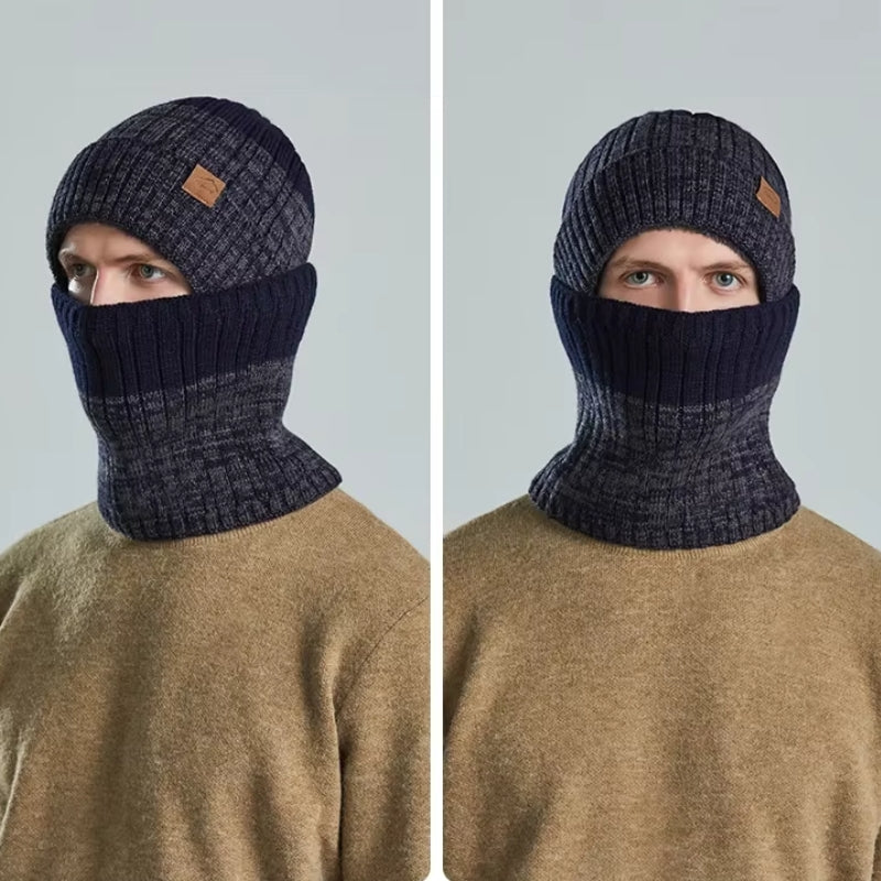 Ensemble Bonnet Snood Tricot Homme 