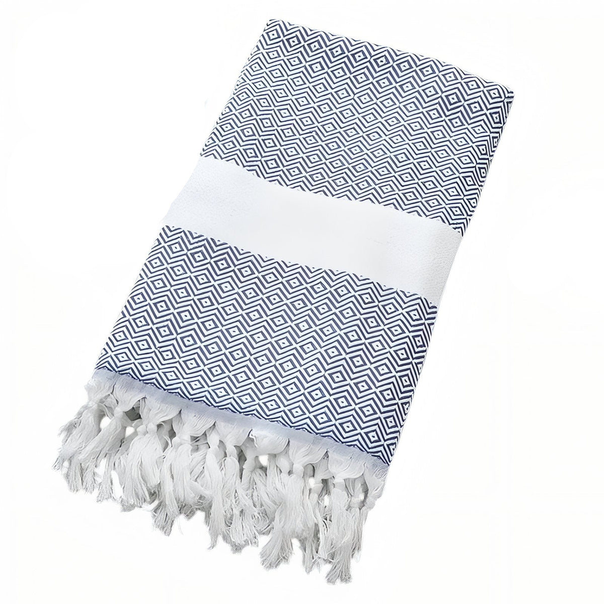 Fouta de Plage Eponge - Bleu Marine - 100x180cm