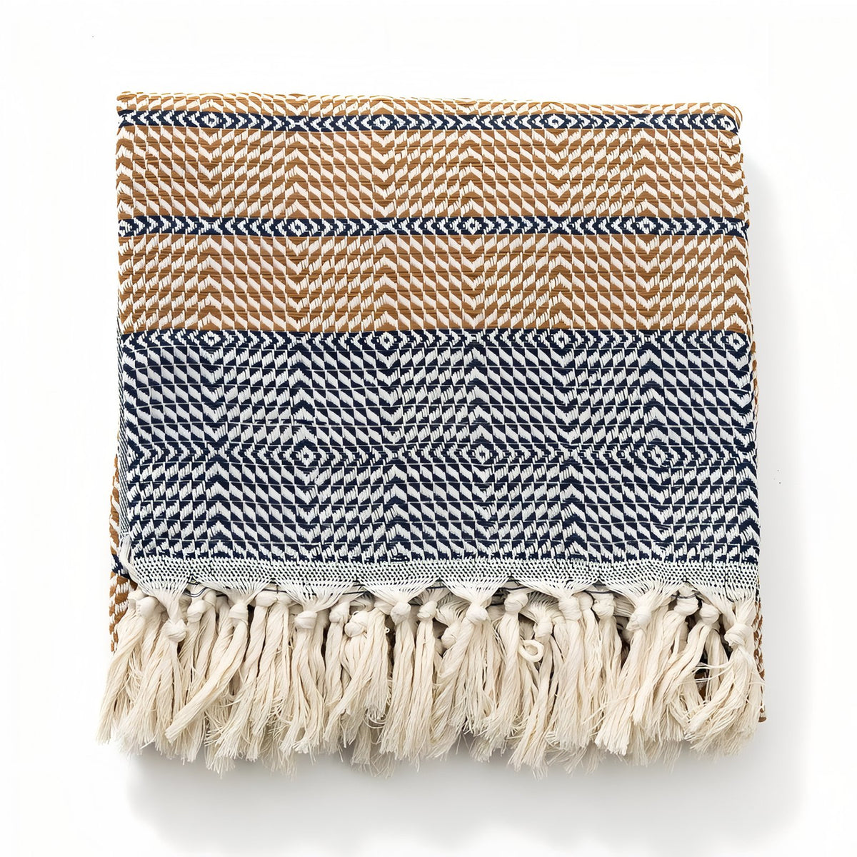 Fouta de Plage Nid d'Abeille - Bleu Marine - 130x180cm
