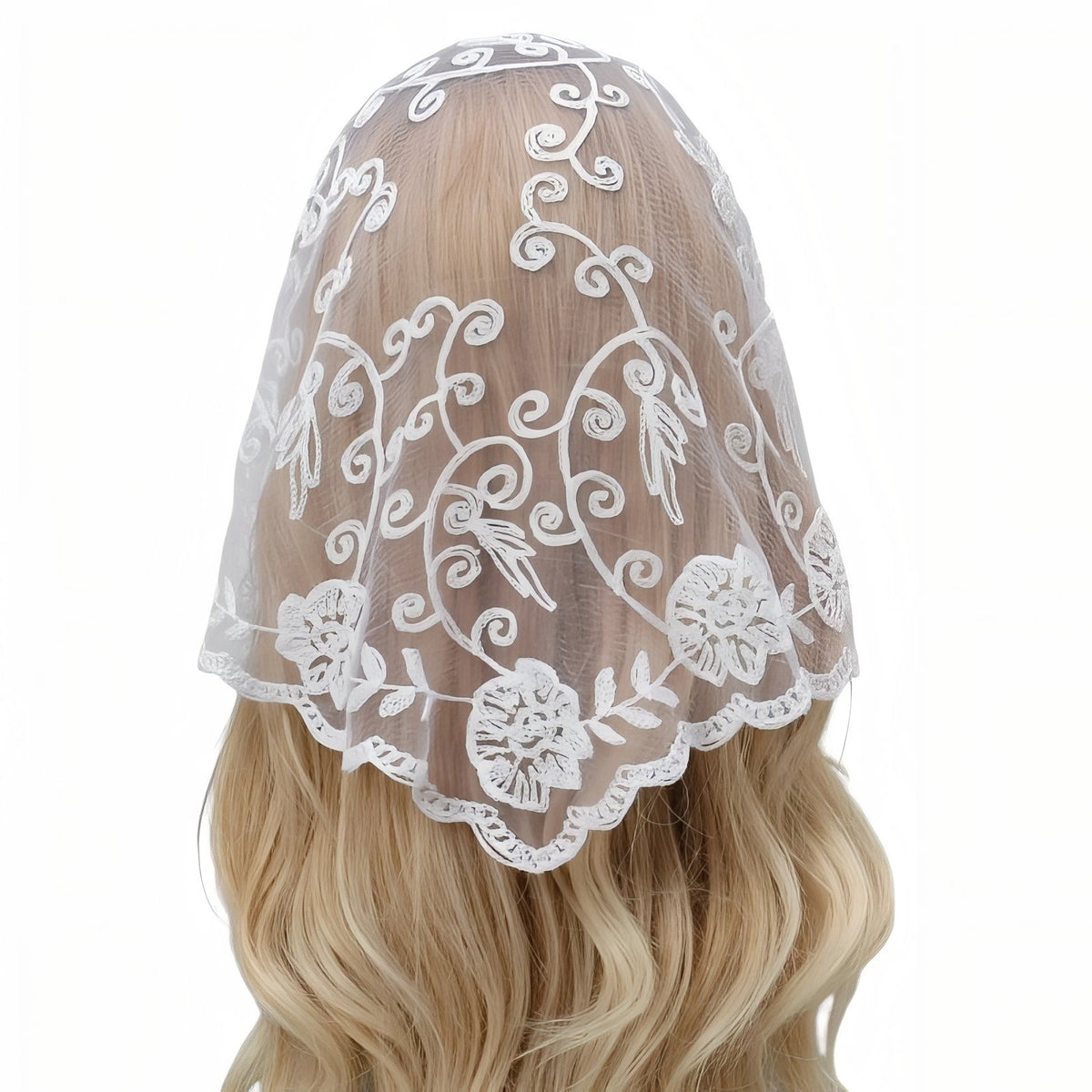 Bandana Dentelle - Blanc - 130*45cm